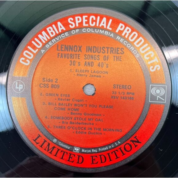 Lennox Industries The Big Beat of Yesterday Jazz Vinyl LP 30s Big Band Columbia - Picture 2 of 7